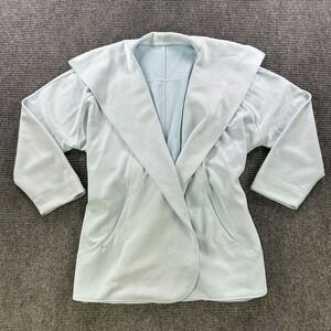 Lululemon Softstreme Belted Wrap Coat Womens M/L Light Blue Relaxed Fit Casual